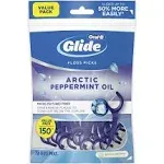 Oral B Glide Floss Picks, Arctic Peppermint Oil, Value Pack - 150 floss picks