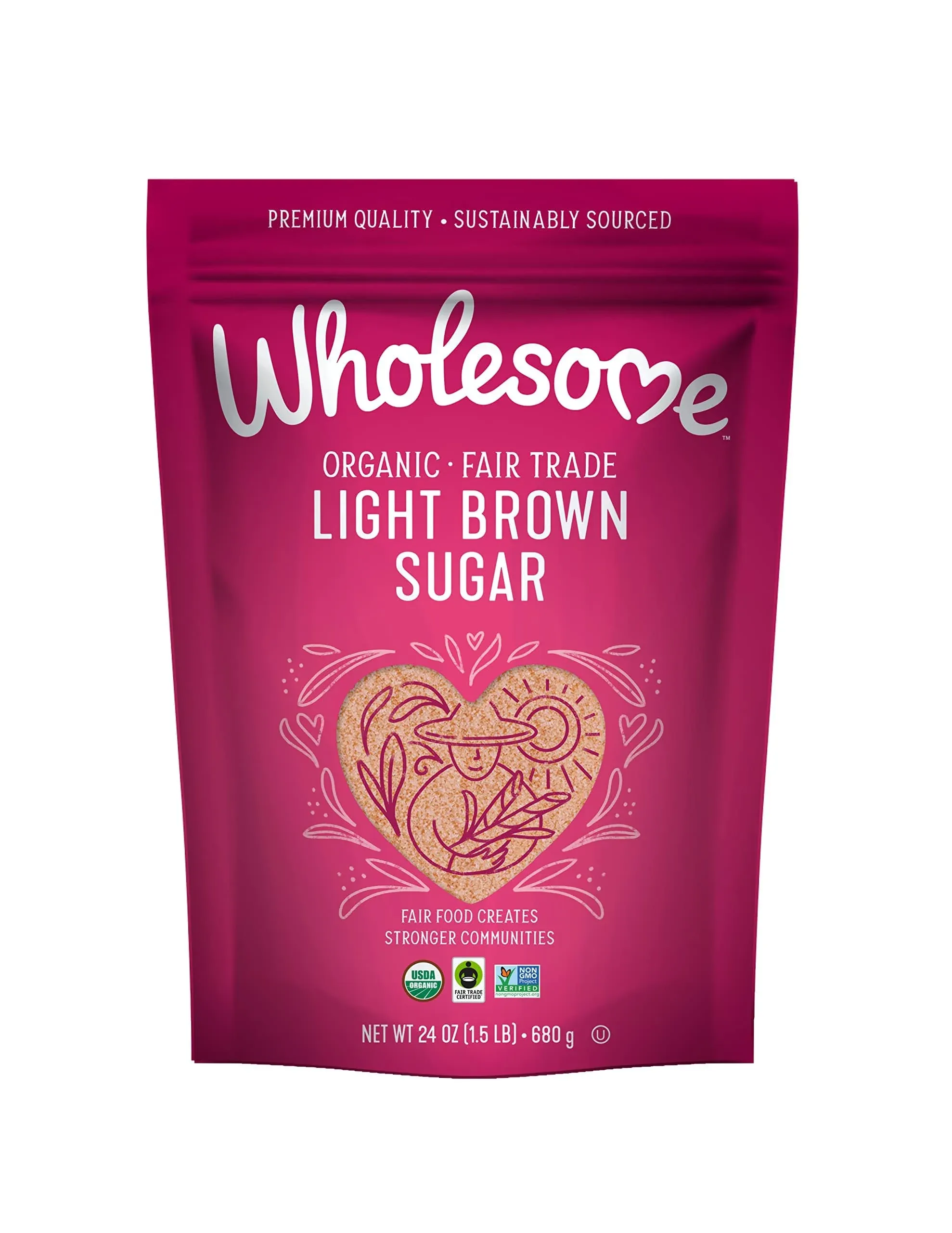 Wholesome - Organic Light Brown Sugar, 24 oz