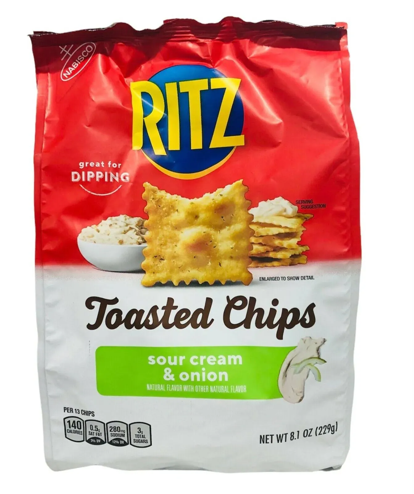 Ritz Toasted Chips - Sour Cream & Onion - 8.1oz