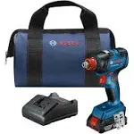 Bosch 18V 1/4 and 1/2 in. Cordless Brushless Impact Driver Kit GDX18V-1800B12