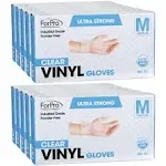 ForPro Disposable Vinyl Gloves, Clear, Industrial Grade, Powder-Free, Latex-F...