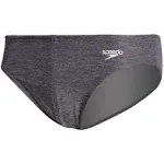 NWT Speedo Powerflex Eco Heather Gray Adult Men Bikini Brief Swimwear sz 30 UPF