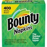 Bounty Quilted Lunch Napkin, 1-Ply, White, 400 Napkins/Pack (06356)