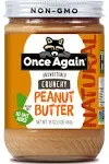 Once Again Peanut Butter, Crunchy, Unsweetened - 16 oz