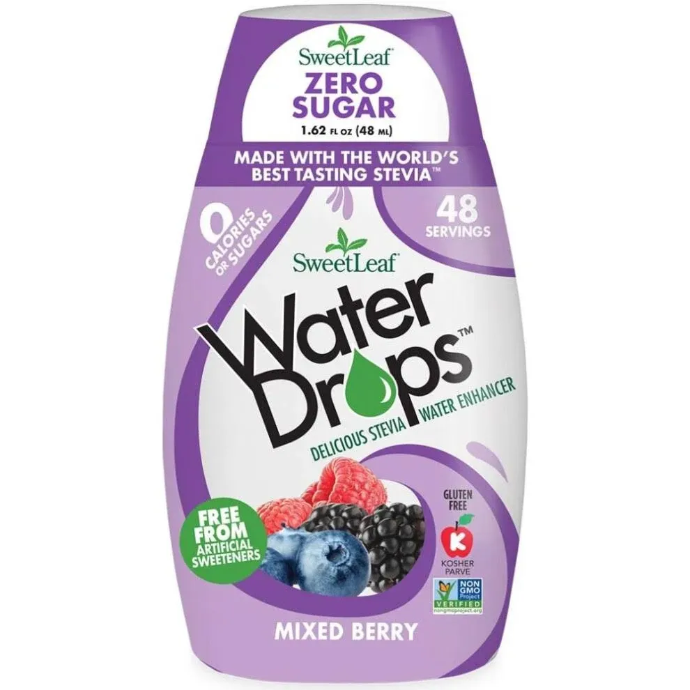 Sweetleaf Water Drops Stevia Water Enhancer Mixed Berry 1.62 Fl Oz