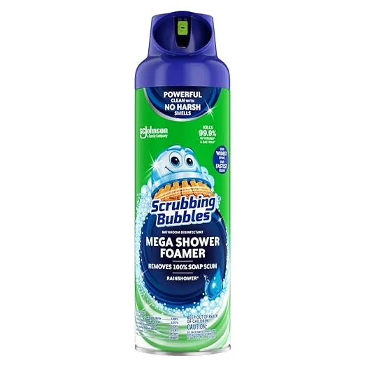 Scrubbing Bubbles Mega Shower Foamer Aerosol, Rainshower, 20 oz