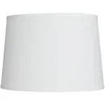 White Linen Drum Lamp Shade 14x16x11x11 (Spider) | www.lampsplus.com