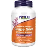 Now Foods, Grape Seed Extract, Maximum Strength 500 mg - 90 Veg Capsules