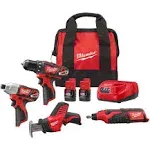 Milwaukee 2497-24H M12 4-Tool Combo Kit