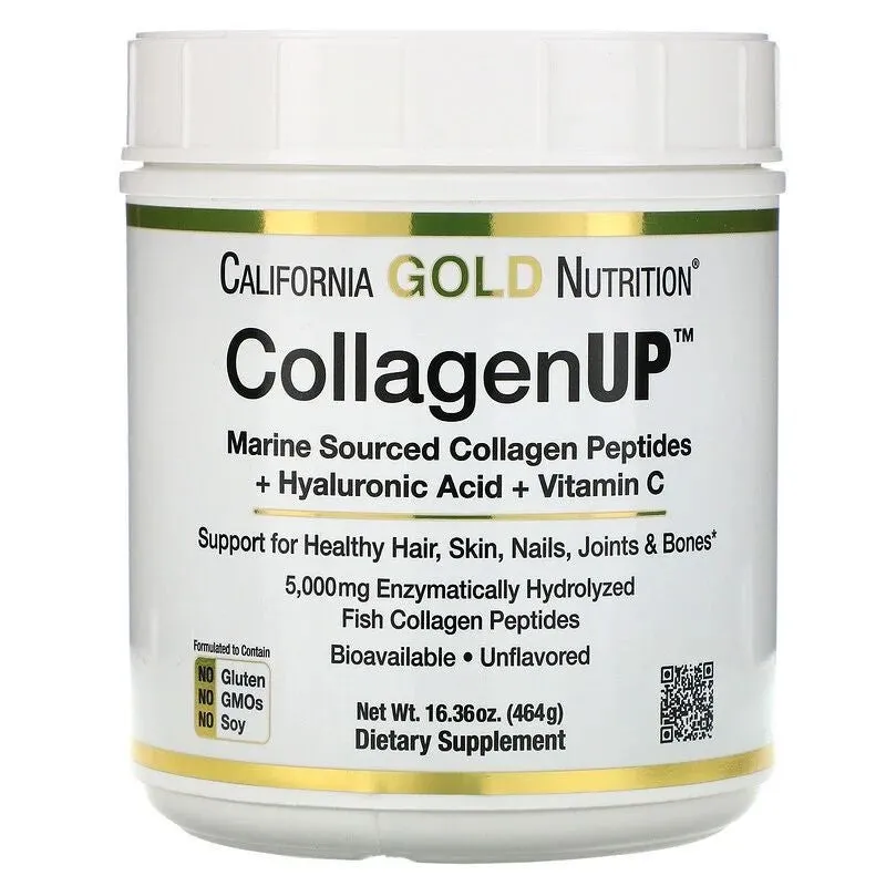 California Gold Nutrition, CollagenUP, Hydrolyzed Marine Collagen Peptides with Hyaluronic Acid and Vitamin C