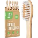 Biodegradable Bamboo Toothbrushes 10 Pack Bpa Free Soft Bristles Toothbrushes Ec