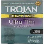 Trojan Ultra Thin Lubricated Condoms