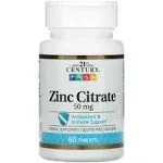 21St Century Zinc Citrate 50 MG 60 Tablets