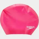 Speedo Long Hair Silicone Swim Cap Black