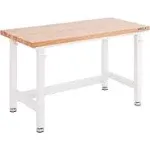 UltraHD Adjustable Height Heavy-Duty Wood Top Workbench / Desk