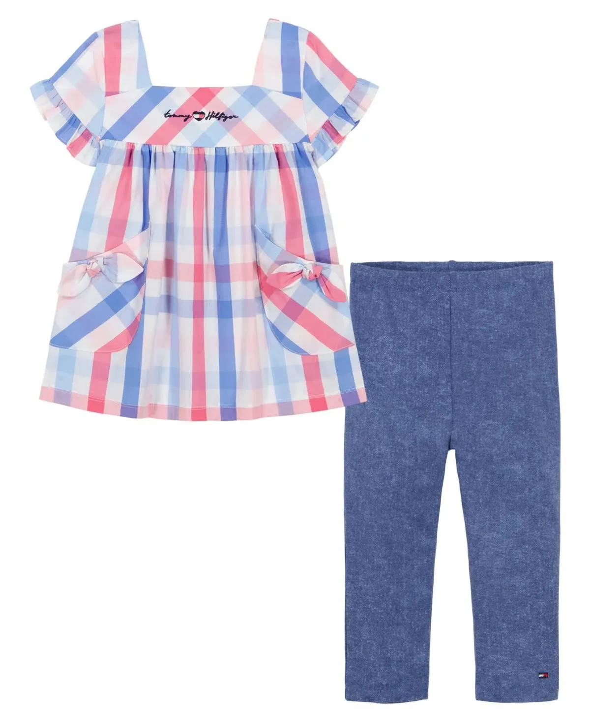 Tommy Hilfiger Girls 2 Piece Tunic Capri Set