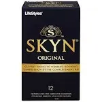 Skyn Condoms, Lubricated, Non-Latex, Original - 12 condoms