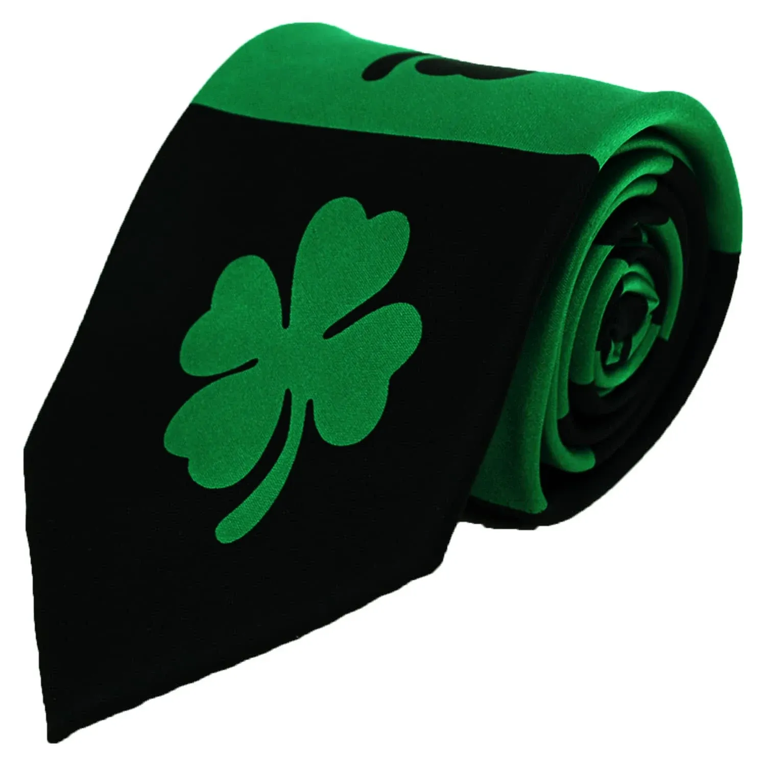  Parquet Men&#039;s Shamrock Clovers Neck Tie - St. Patrick&#039;s Day Collection 