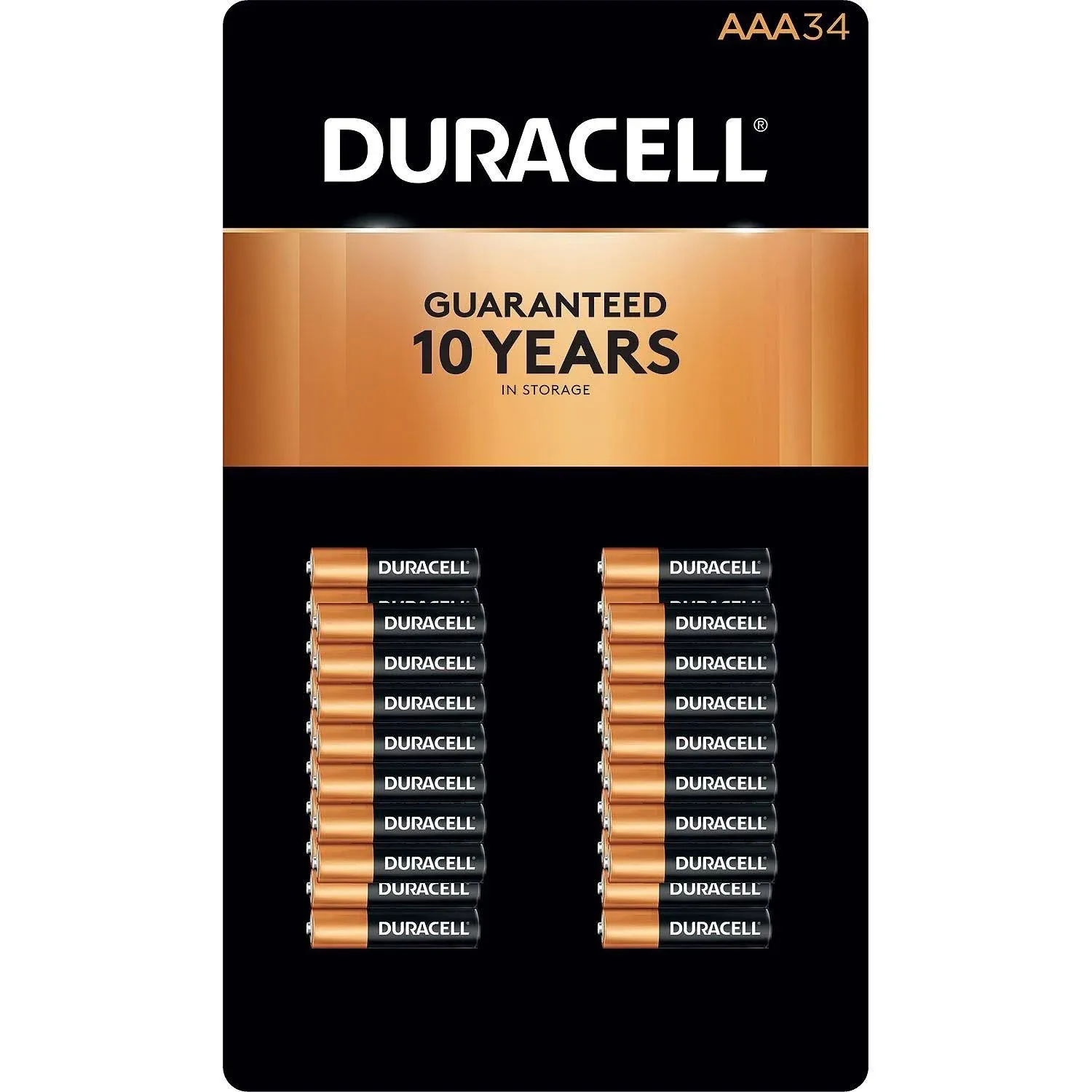 Duracell Coppertop Alkaline AAA Batteries - 34 PK