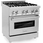 ZLINE 30" 4.0 Cu. ft. Dual Fuel Range with Gas Stove and Electric Oven Stainless Steel RA30