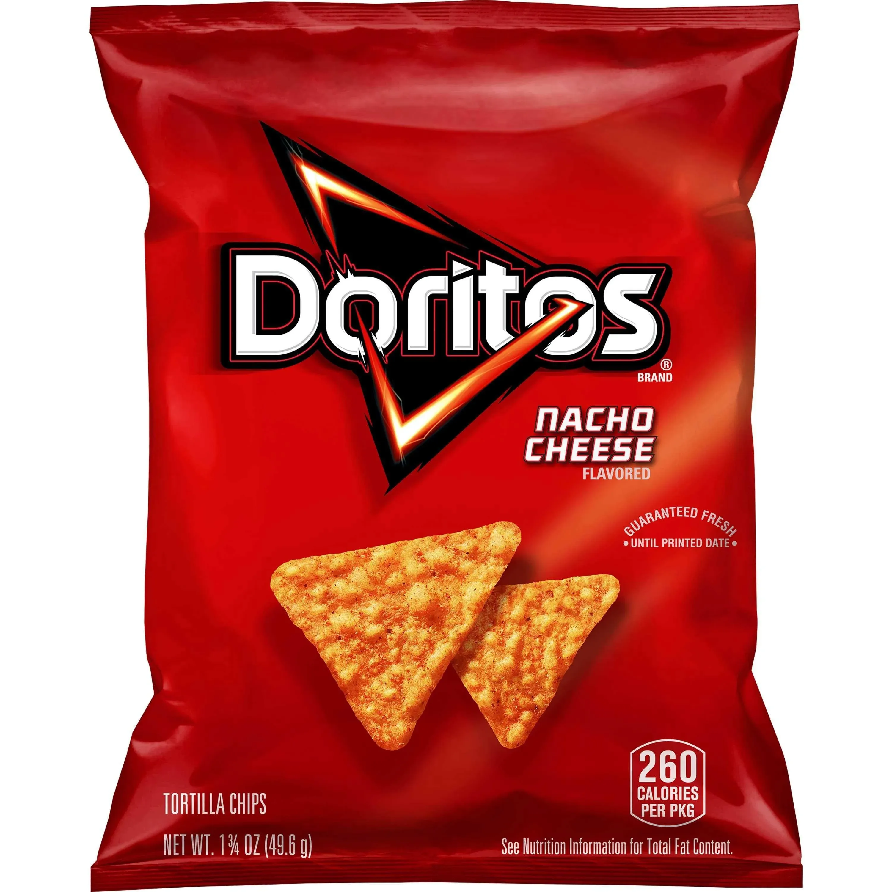 Doritos Nacho Cheese Tortilla Chips, 1.75 oz Bag, 64/Carton