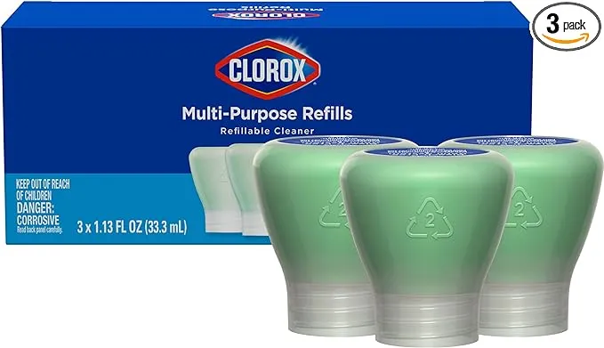 Clorox Multi-Purpose Spray Refill, Household Essentials, 3x1.125fo Concentrated Refills