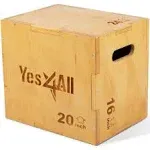 Yes4all 24x20x16 Wooden Plyo Box for Exercise - Included: Packaged Screws