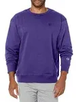 Champion Men's Powerblend Fleece Pullover Crew, Purple