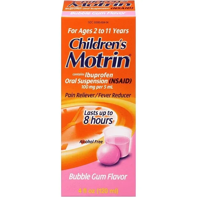 Children's Motrin Pain Reliever/Fever Reducer, Bubble Gum Flavor - 4 fl oz