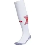 Adidas Team Speed 4 Soccer OTC Socks, White/Team Power Red / M