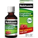 Robitussin Cough + Chest Congestion DM, Maximum Strength, Adult - 8 fl oz