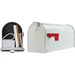 Elite Post-Mount Mailbox, Medium, White Steel