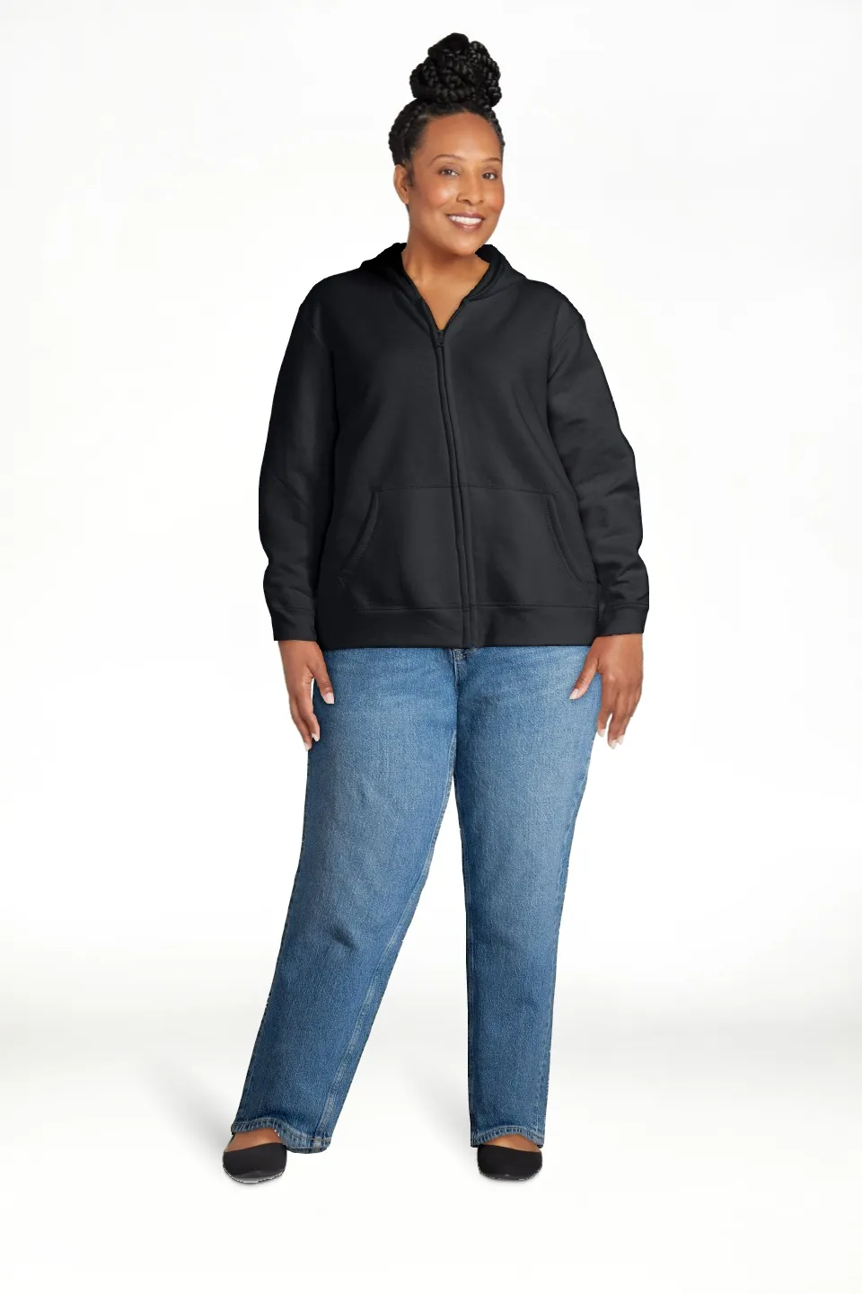 Hanes ComfortSoft EcoSmart Women's Fleece Full-Zip Hoodie Sweatshirt