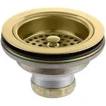 Kohler 8799-PB Duostrainer Sink Drain/Strainer Basket, No Tailpiece-Polish Brass