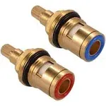 tBrass Ceramic Stem Disc Cartridge Faucet Valve Replacement Quarter Turn 1/2&#034;...