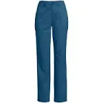 Lands' End Women's Petite High Rise Chino Utility Straight Leg Pants - 2 - Evening Blue