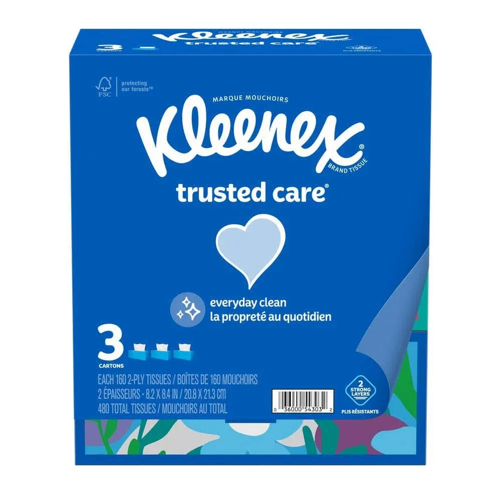 Kleenex Trusted Care 2-Ply Facial Tissues