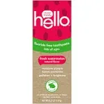 Hello Kids Fluoride Free Toothpaste, Natural Watermelon - 4.2 oz tube