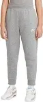 Nike Girls' Sportswear Club Fleece Pants, Small, Carbon Heather