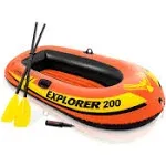 Intex Explorer 200 Inflatable Boat Raft Set 2 Oars Pump 2 Person New In Box