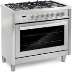 Cosmo COS-F965 36 in. Stainless Steel Dual Fuel Range with Convection Oven