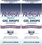 Refresh Optive Gel Drops Lubricant Eye Gel, 0.33 fl oz (Pack of 2) Sterile, Packaging May Vary