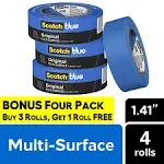 ScotchBlue Original Multi-Surface 4-Pack 1.41-in x 60 Yard(s) Painters Tape