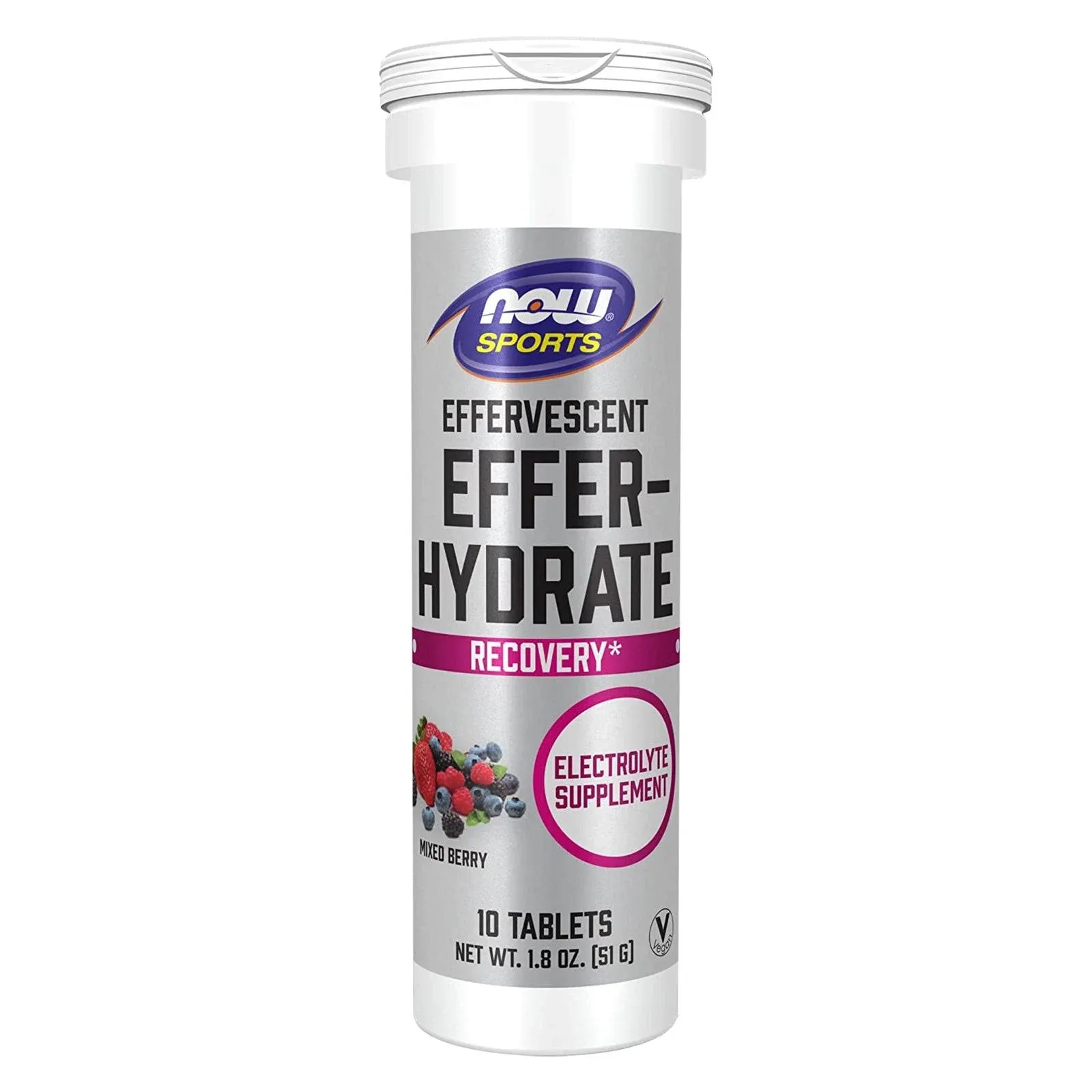 Now Foods EFFER Hydrate Effervescent Mixed Berry 10 Tablets