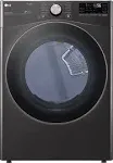 DLEX4200B LG 7.4 Cu. ft. Ultra Large Capacity Smart Wi-Fi Enabled Front Load Electric Dryer with TurboSteam - Black Steel