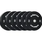 Zoomster 10lb 25lb 45lb Bumper Plate Olympic Weight Plate Bumper Weight Plate with Steel Insert (160LB Weight Set), Steel