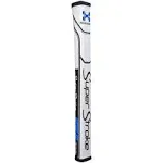 SuperStroke Traxion Pistol GT 1.0 Putter Grip | Improves Feedback and Tack, Enhances Feel and Comfort, No-Taper Technology, 10.50” in Length, Weighs 83g| White/Grey/Red (71200)