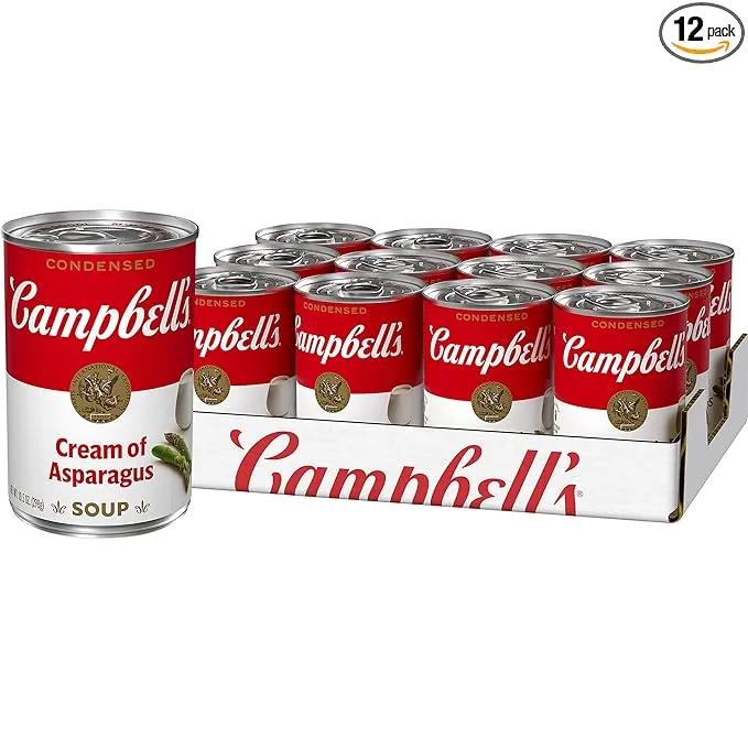 Campbell's Condensed Cream of Asparagus Soup, 10.5 oz Can (12 Pack)