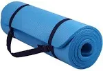 Everyday Essentials All-Purpose 1/2-Inch High Density Foam Exercise Yoga Mat Anti-Tear with Carrying Strap, Blue