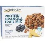 WonderSlim, Protein Granola Trail Mix, Blueberry Mango, 7 Bags, 1.5 oz (42 g)